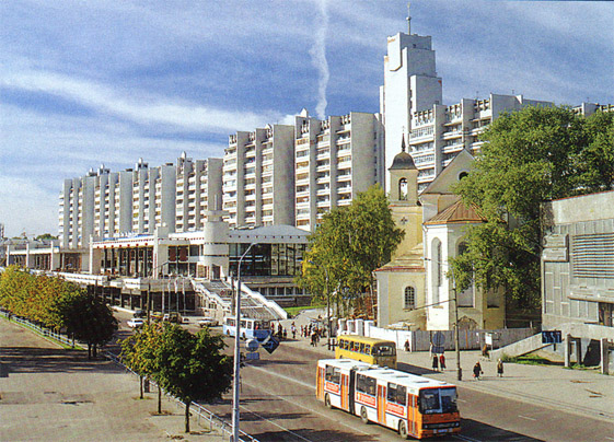 Nemiga Street - one of the longest streets in Minsk